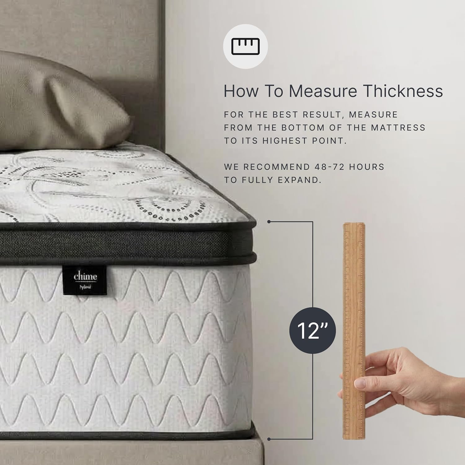 Signature Design by Ashley Firm 12 Inch Hybrid Mattress with Gel Memory Foam and Edge Support for Cool Sleep and Pressure Relief, Twin, Fiberglass-Free, Bed In A Box
