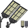 WYWNA 15000W Solar Street Light - 7000K Solar Lights Outdoor Dusk to Dawn, Solar Flood Lights Outdoor with Motion Sensor, Wide Angle IP66 Waterproof with Remote Control