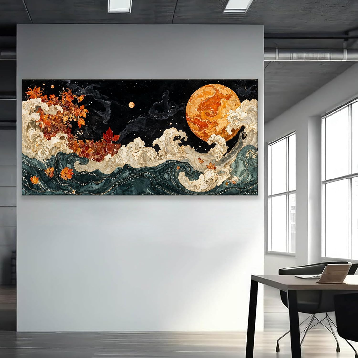 Large Wall Art For Living Room Boho Abstract Modern Wall Artwork Prints Colorful Canvas Art Wall Decor Painting Pictures Abstract Black Wall Decor For Home Bedroom Office Ready To Hang 35' × 70'