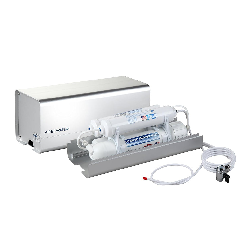 APEC Water Systems RO-CTOP-C Portable Countertop Reverse Osmosis Water Filter System with Case, Installation-Free, Fits Most Standard Faucet