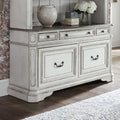 Liberty Furniture Magnolia Manor Filing Credenza for Home Office - Antique White & Weathered Bark