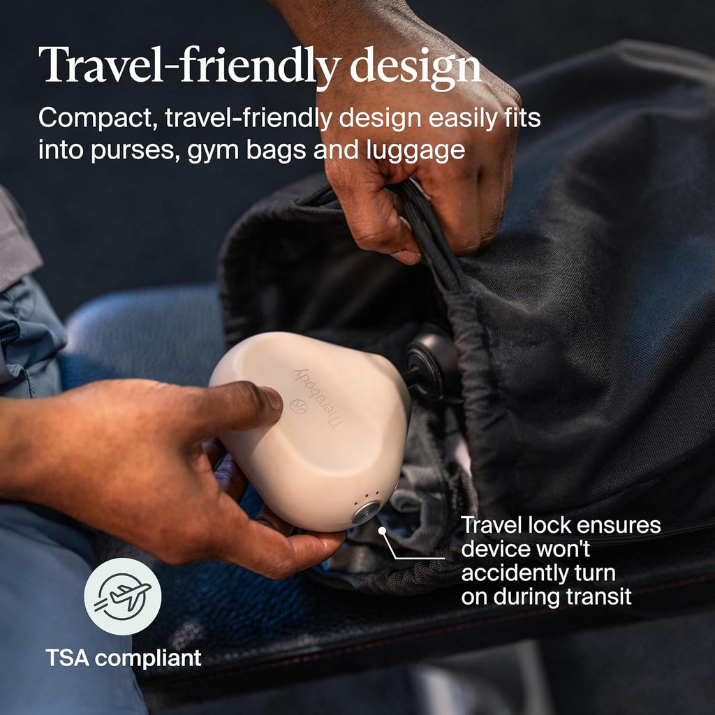 TheraGun Mini (3rd Generation) by Therabody – Ultra-Portable Massage Gun and Travel Essential for Fast, Effective Pain and Tension Relief Anywhere (Oat)