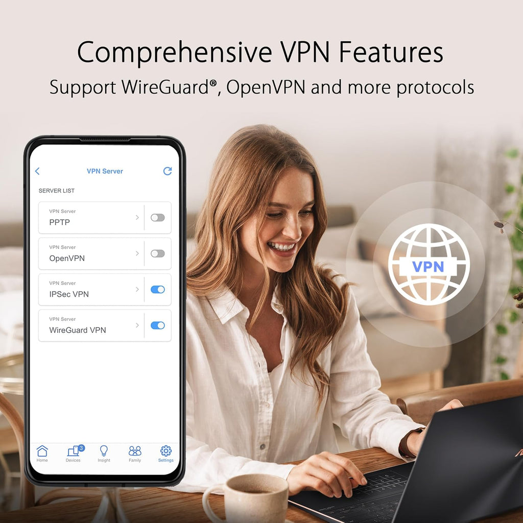 ASUS ZenWiFi Whole-Home Tri-band Mesh WiFi 6E System (ET9 3PK), Coverage up to 7,800 sq.ft, 7800Mbps, new 6GHz band, AiMesh, Lifetime Free Internet Security, Parental Control, EasySetup, Instant Guard