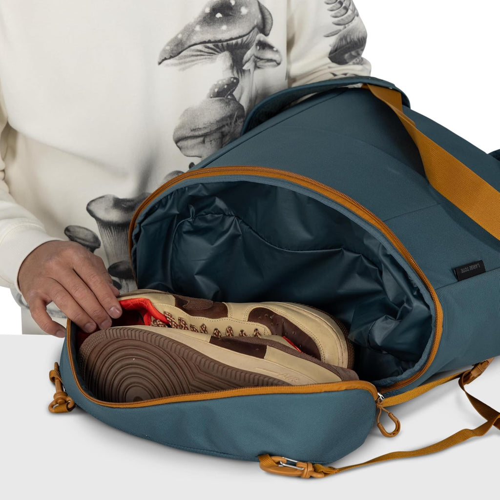 Osprey Daylite Large Tote Weekend Pack - Shoulder or Backpack Carry with Laptop Sleeve & Shoe Compartment, Torrent Blue