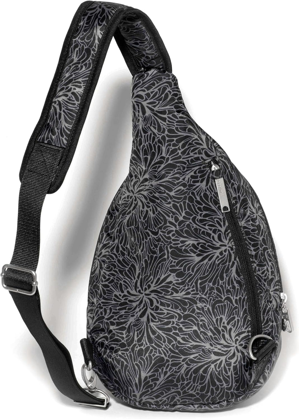 Baggallini Securtex® Anti-Theft Multi Zip Sling - Lightweight 8.6'x15.2' Travel Bag with Locking Zippers & RFID Protection