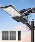 JAYNLT X-13000W Solar Street Lights Outdoor,6500K Ultra-Large Parking Lot Lights Commercial Dusk to Dawn,IP67 Industrial Grade Waterproof Solar Power Flood Security Lamps for Farm,Backyard