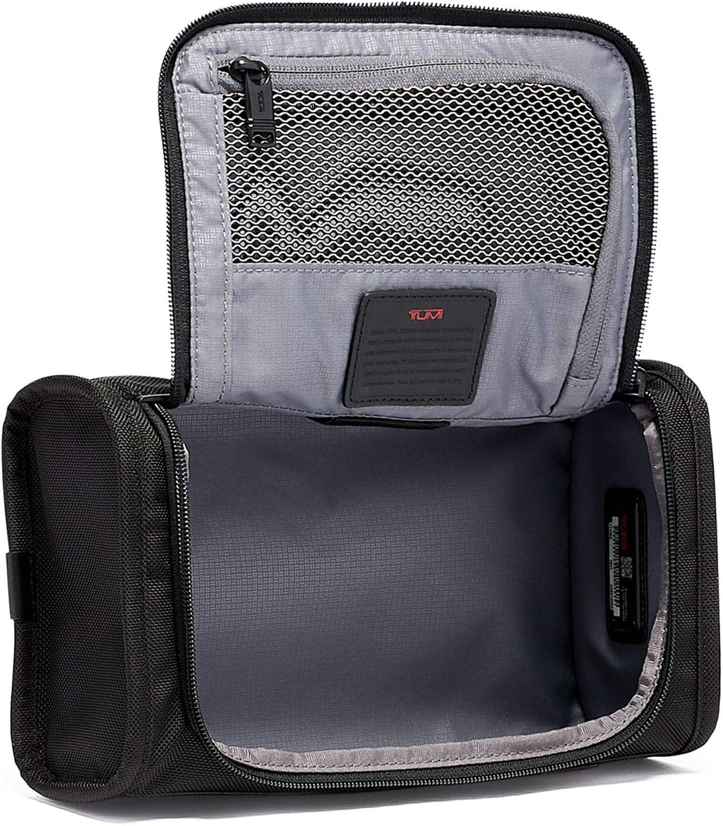 TUMI - Alpha Travel Kit - Travel Toiletry Bag - Compact Travel Organizer for Cosmetics & Essentials - TUMI Tracer - Black