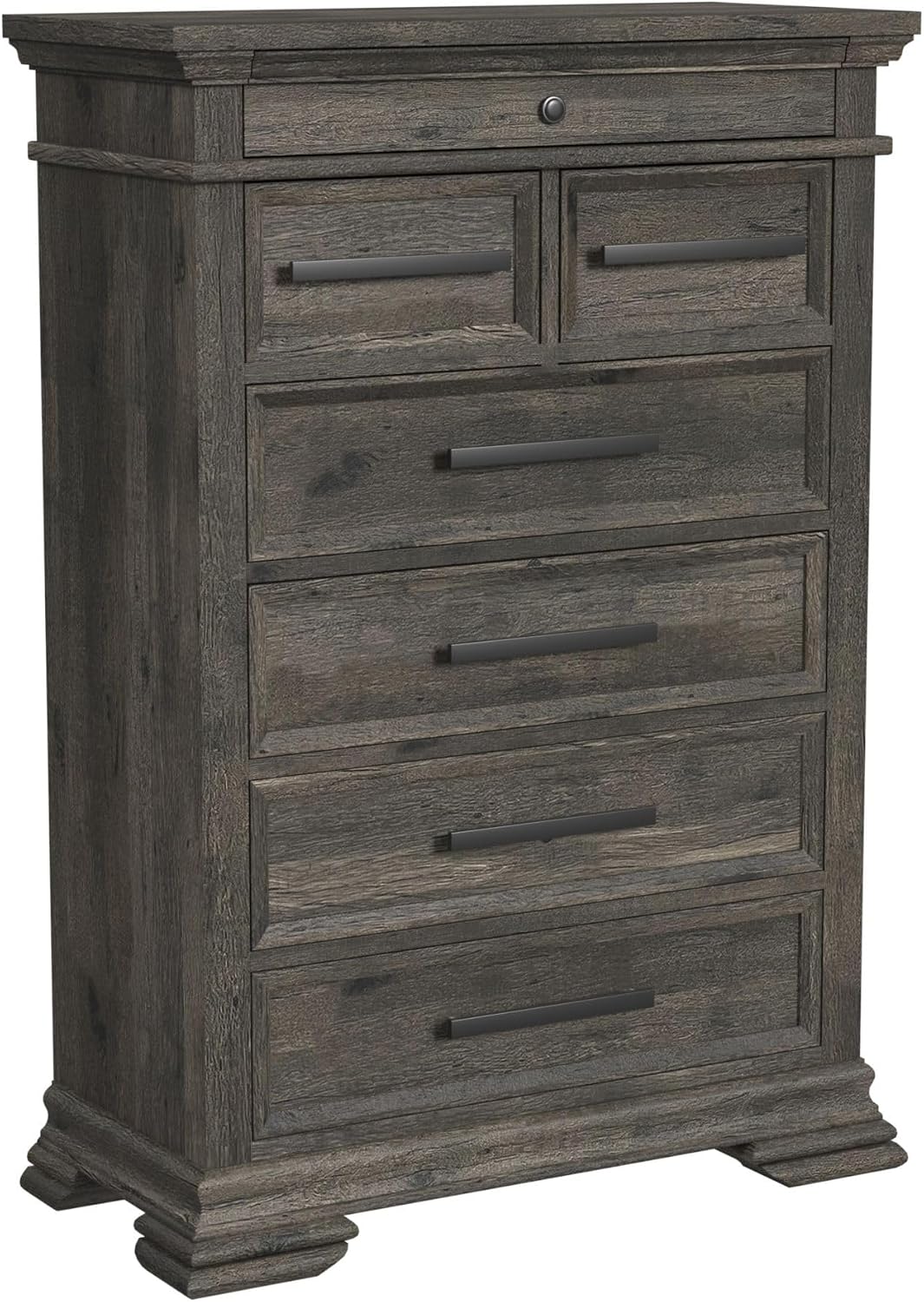 Picket House Hyde Twin Sleigh Storage 3PC Bedroom Set in Charcoal