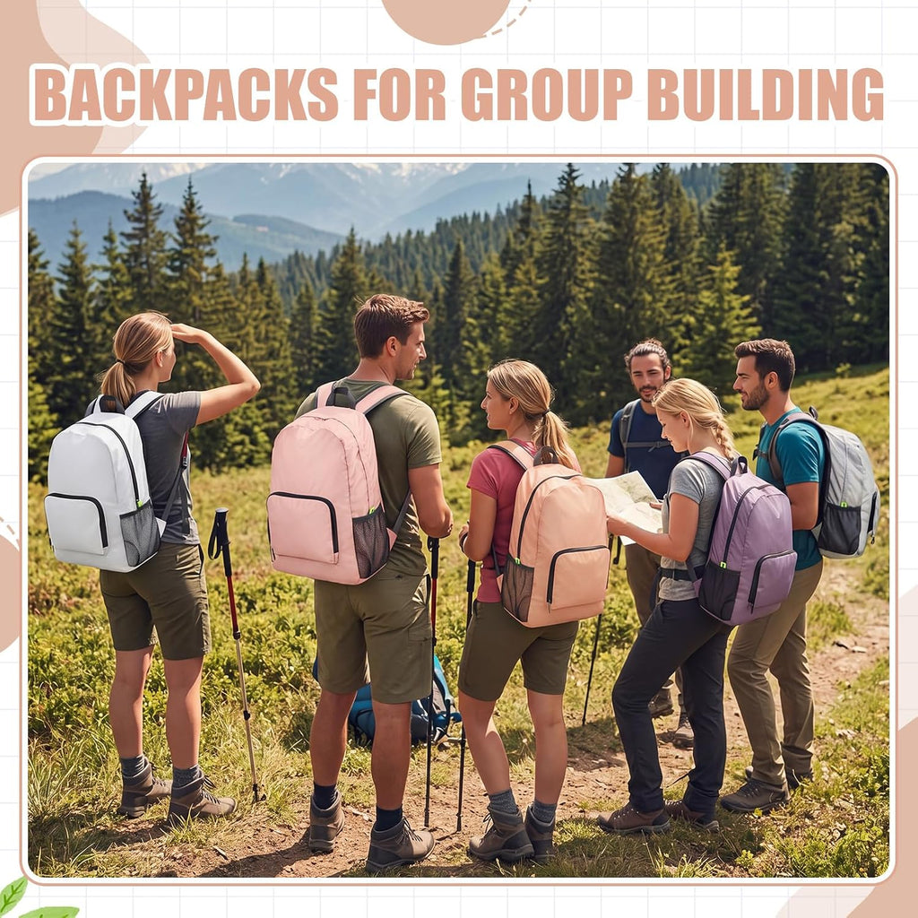 Eccliy 50 Pack Backpacks Bulk 17 Inches Back Pack Basic Backpack for Adult Lightweight Outdoor Travel Bookbags(5 Light Color)