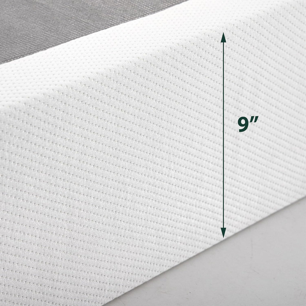 ZINUS No Assembly Metal Box Spring 9 Inch White Mattress Foundation, Sturdy Metal Structure, Twin
