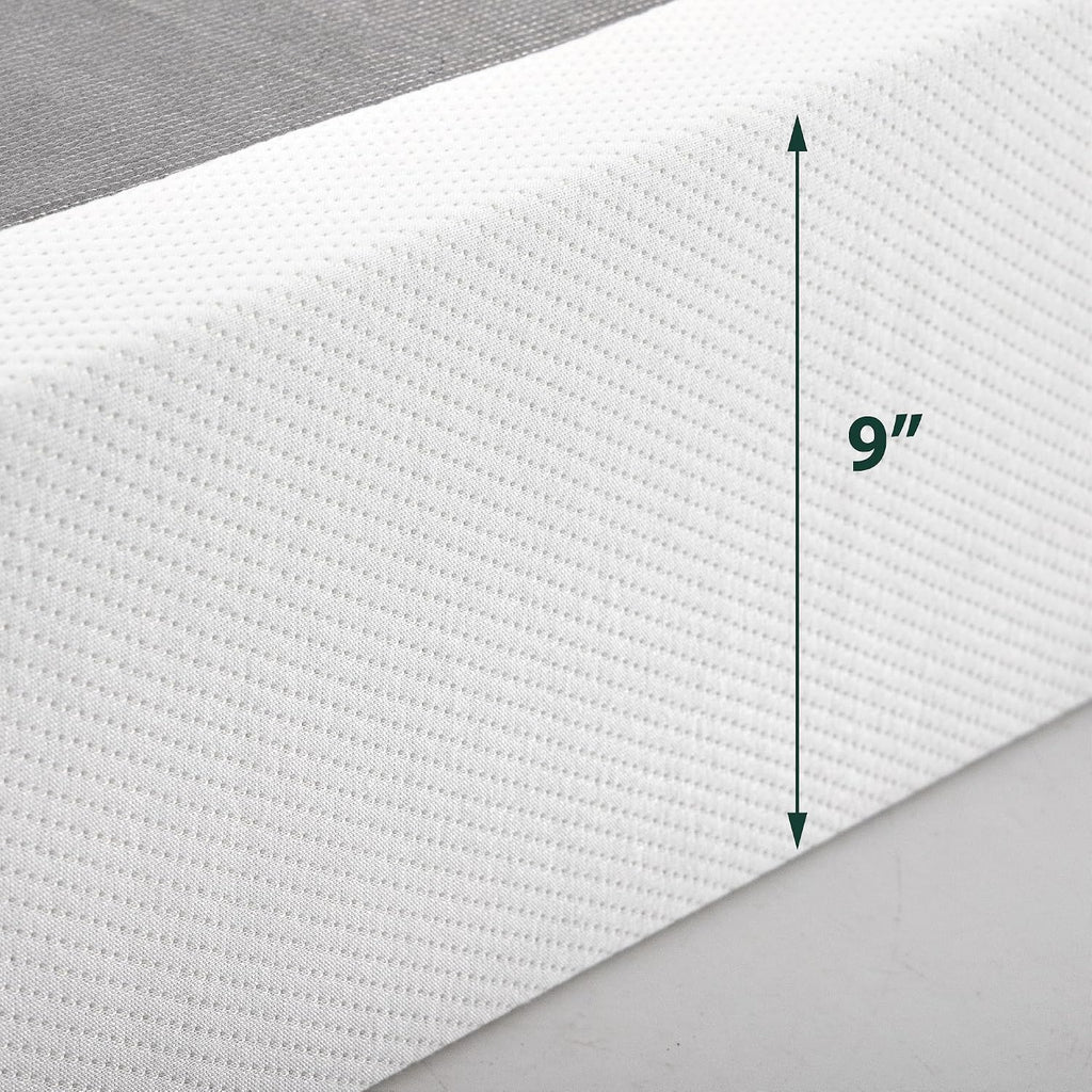 ZINUS 9 Inch Box Spring with Cover, No Assembly Mattress Foundation, Sturdy Metal Structure, Split Queen, White