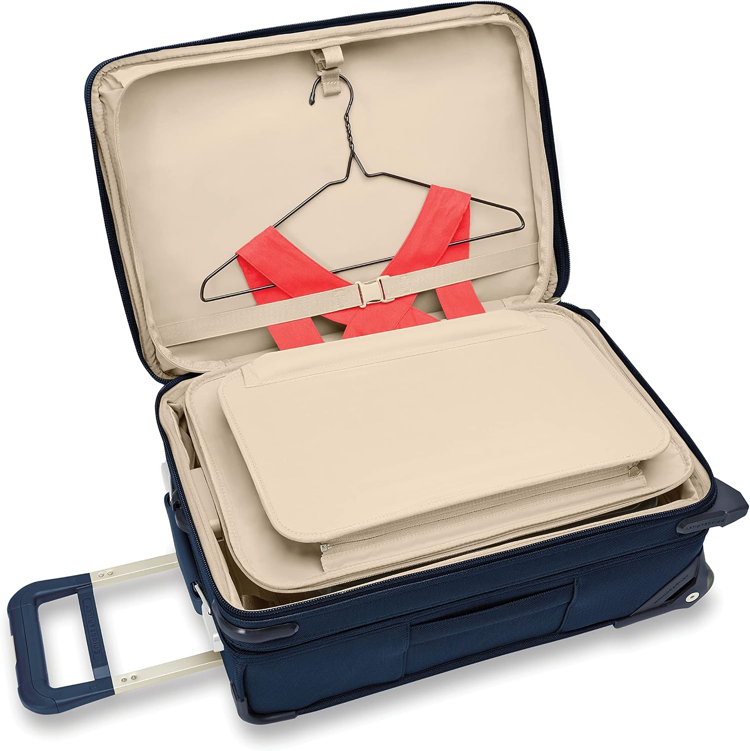 Briggs & Riley Essential 22' 2-Wheel Expandable Carry On - Luggage for Travel, Suitcases with Wheels, Softside Rolling Bag for Men & Women, Self-Repairing Zipper - Baseline Collection, Navy