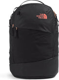 The North Face Women's Isabella Transit Backpack | Commuter Travel Bag with 16' Laptop Sleeve, Water-Repellent Finish, Women-Specific Fit, TNF Black Light Heather/Burnt Coral Metallic-NPF, One Size