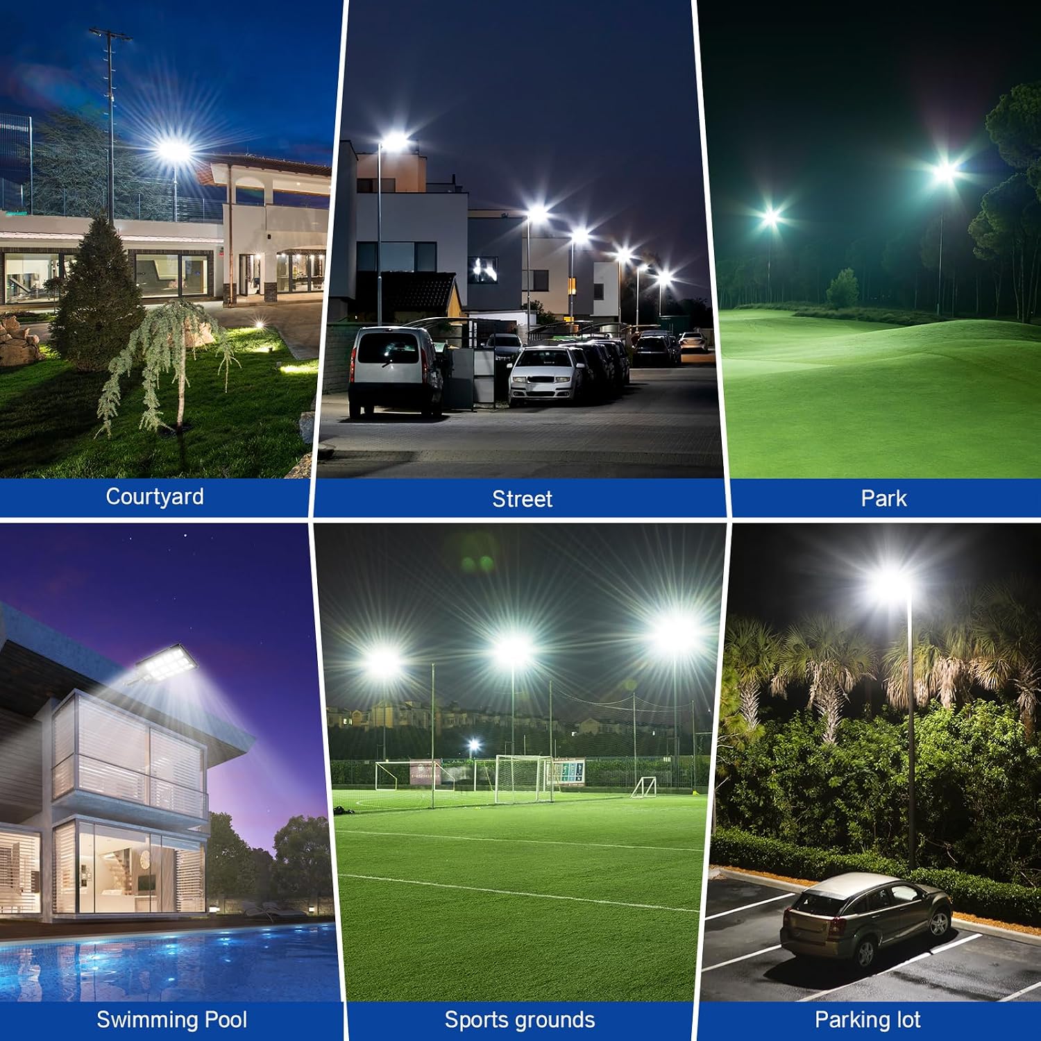 Solar Street Light 8000W, Solar Street Light Outdoor High Lumens, Solar Parking Lot Lights 6500K, Solar Lights Outdoor Motion Sensor Dusk to Dawn for Parking Lot, 2 Pack