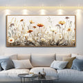 QIYILEXWART Large Wall Decor For Living Room Canvas Wall Art For Office Modern Wall Decorations For Bedroom Neutral Wildflower Landscape Painting Farmhouse Pictures Home Decor 32x72 In