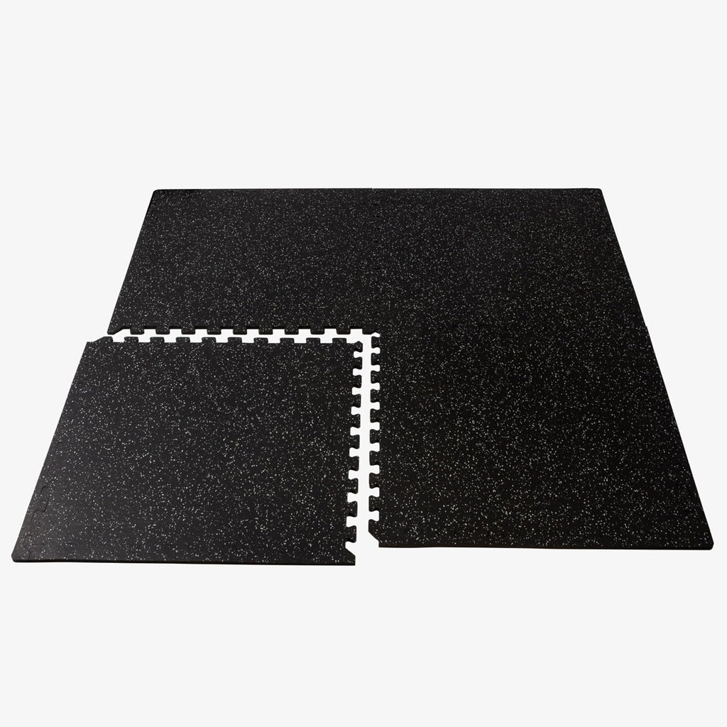 Velotas 3/8-Inch Thick Interlocking Foam Tiles with Rubber Top - Personal Fitness Mat, EVA Foam Puzzle Floor Tiles, for Home Gym Workouts