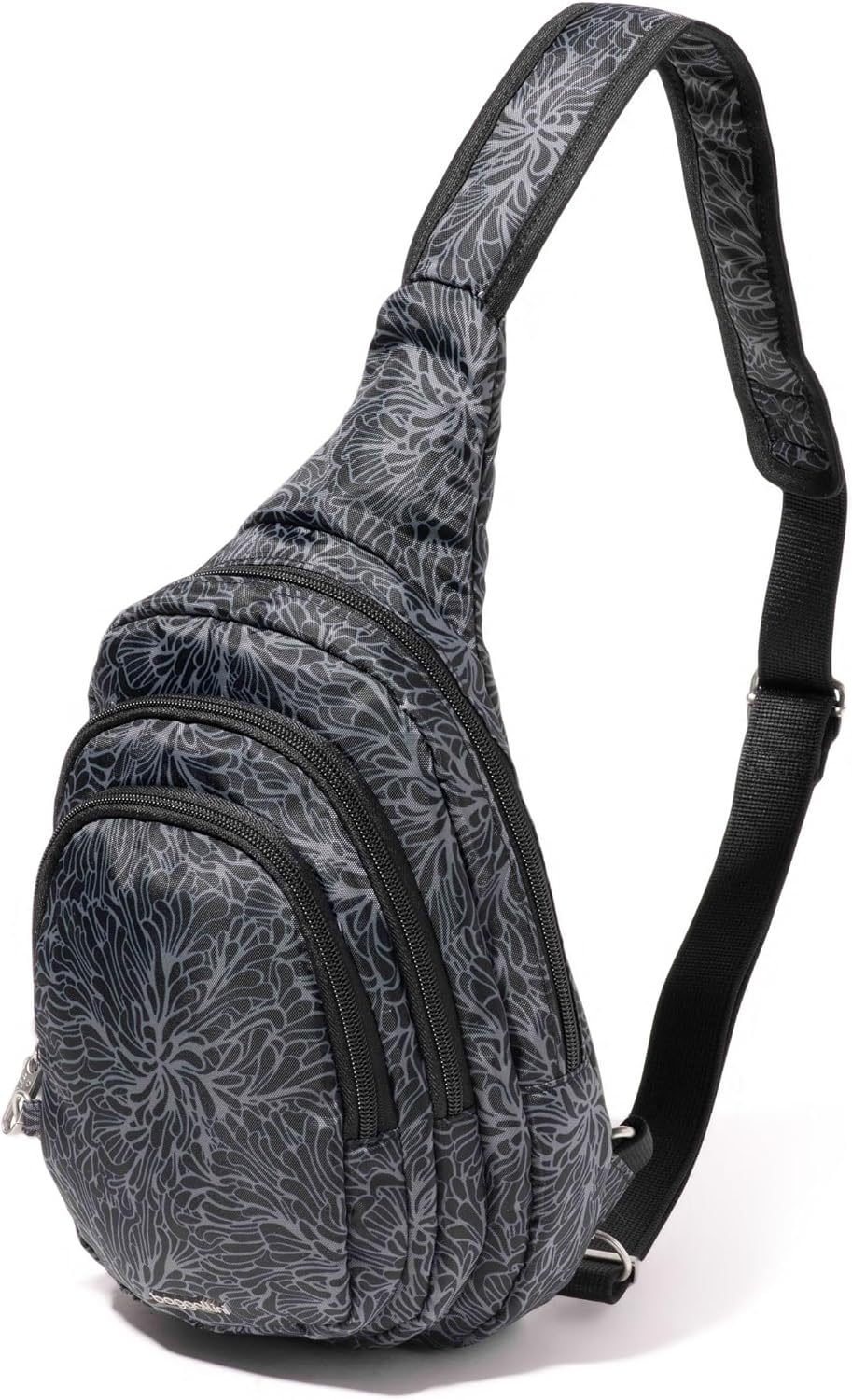 Baggallini Securtex® Anti-Theft Multi Zip Sling - Lightweight 8.6'x15.2' Travel Bag with Locking Zippers & RFID Protection