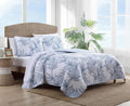 Tommy Bahama - King Quilt Set, Reversible Cotton Bedding with Matching Shams, Medium Weight, Oeko-Tex Certified (Kayo Blue)