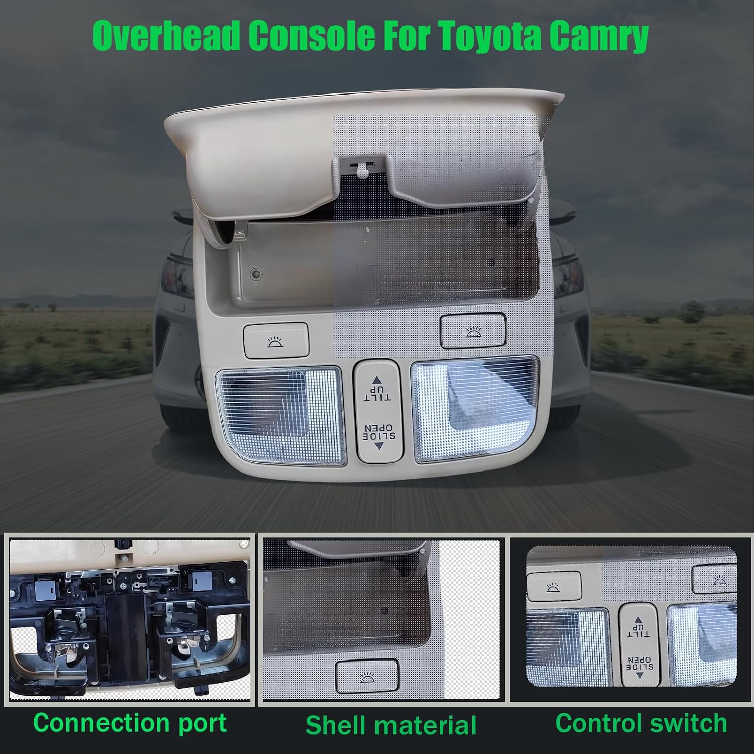 Overhead Console Map Reading Light Lamp For Hyundai Sonata 2009-2010, Genuine OEM 92810-3K001X6,Front Reading Lamp Dome Ceiling Light Glasses Case With Sunroof Switch-Gray
