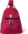Baggallini Naples Convertible Backpack - Travel Sling Crossbody - 12' Nylon Handbag w/ RFID & Padded Tablet Sleeve