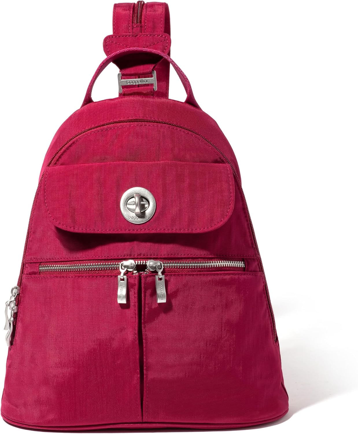 Baggallini Naples Convertible Backpack - Travel Sling Crossbody - 12' Nylon Handbag w/ RFID & Padded Tablet Sleeve