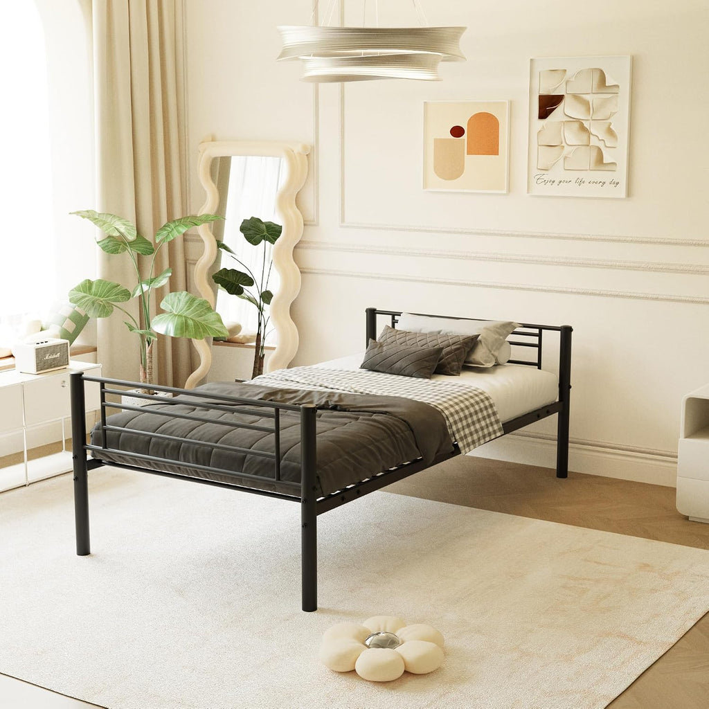 GOWE Bedroom Dormitory Twin Size Black Metal Triple bunk Bed can be Disassembled into Three beds