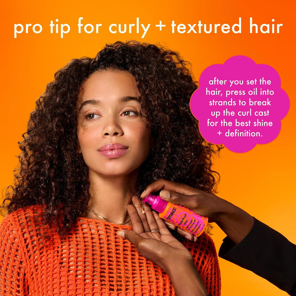 amika supersized superfruit nourish + style set | for fine-to-thick hair types 1-3c seeking softer and more conditioned hair, liter set for soft hair