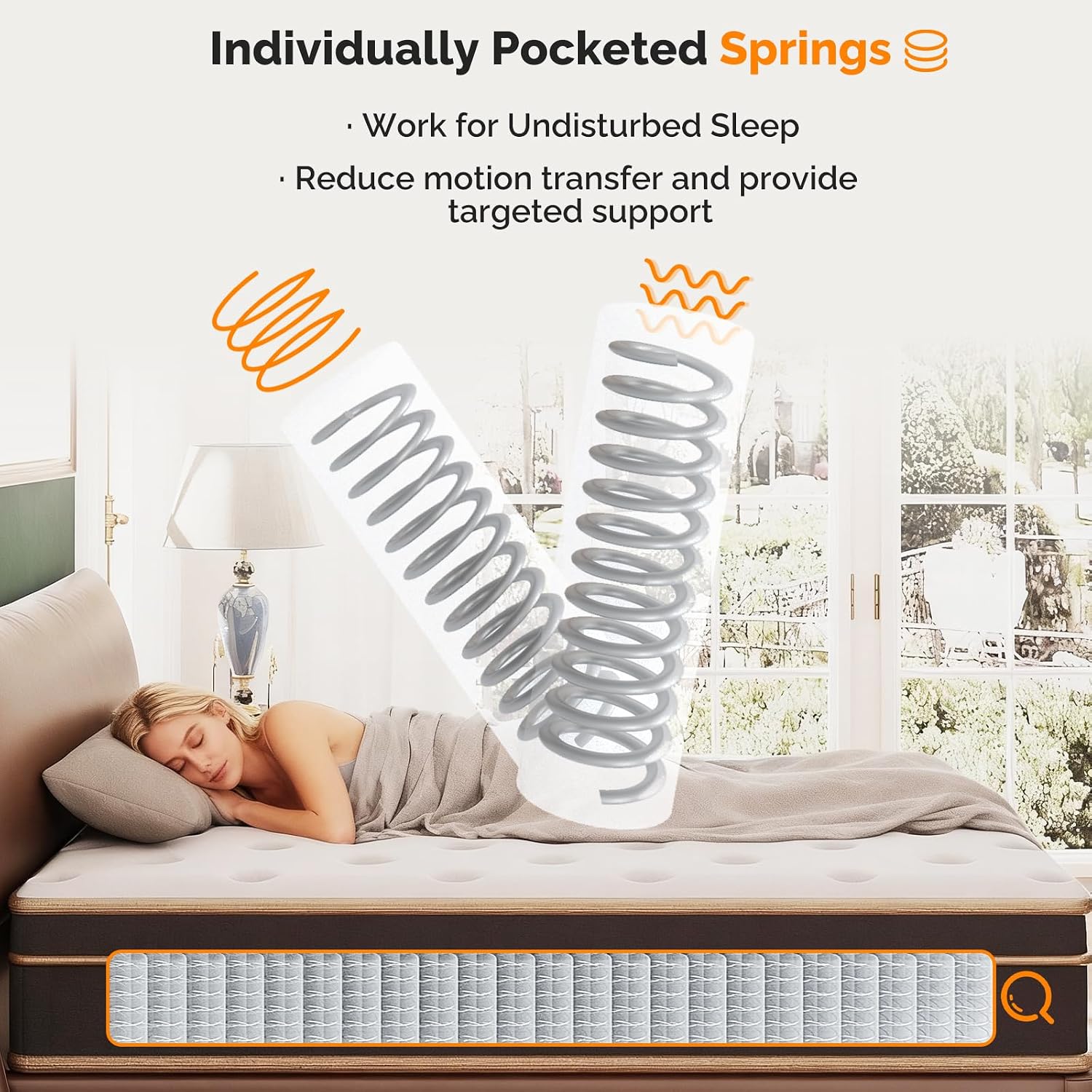 VINGLI 10 Inch Twin Mattress Set of 2 for Kids Hybrid Memory Foam in a Box, Individually Wrapped Coils Pocket Innerspring for Motion Isolation and Pressure Relief,Medium Firm,Fiberglass-Free