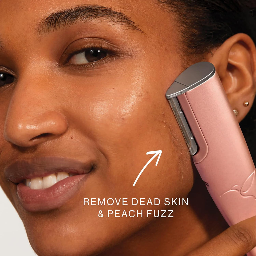 DERMAFLASH LUXE+ Sonic Dermaplaning Tool for Face Peach Fuzz Removal, Anti-Aging and Exfoliation