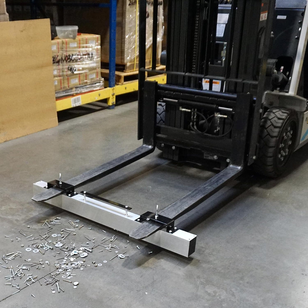 Master Magnetics Magnetic Floor Sweeper - Hang-Type for Forklift, 48' Sweeping Width, Quick Release, MRHS48RXC