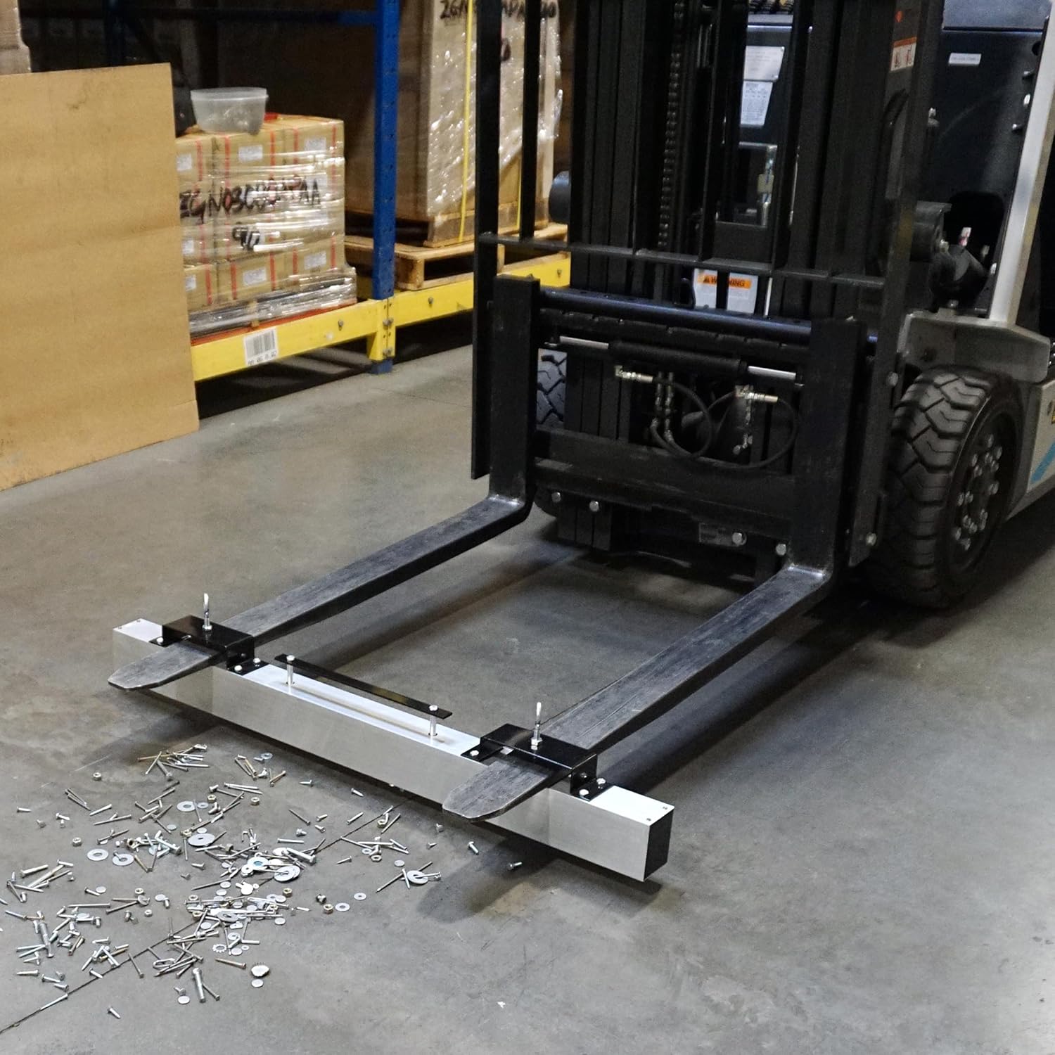 Master Magnetics Magnetic Floor Sweeper - Hang-Type for Forklift, 48' Sweeping Width, Quick Release, MRHS48RXC