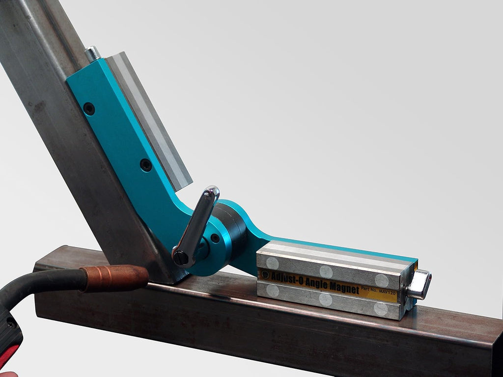 Strong Hand Tools Adjust-O, Magnetic Angle Square, Adjustable 30° – 275°, Two On/Off Switches, Machined Flat Surfaces, V-Groove Surface for Round/Square Tubing, MAV120