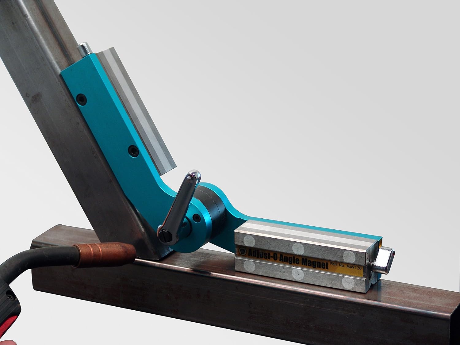 Strong Hand Tools Adjust-O, Magnetic Angle Square, Adjustable 30° – 275°, Two On/Off Switches, Machined Flat Surfaces, V-Groove Surface for Round/Square Tubing, MAV120