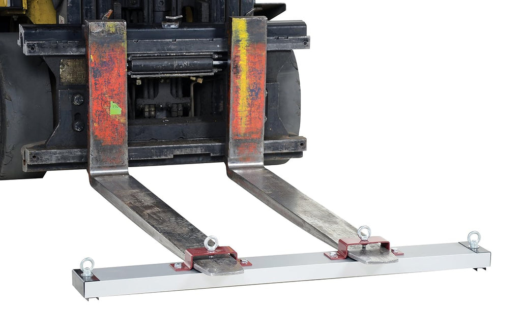 Vestil HDFMS-48 Steel Forklift Heavy Duty Sweeper Magnet 48 in. Sweep Width 100 Lb. Capacity Silver