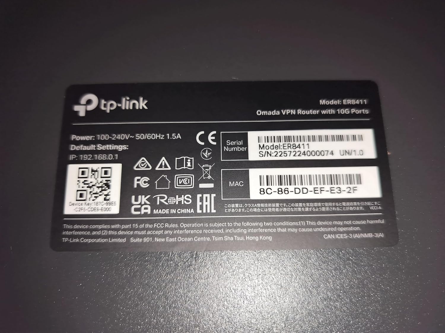 TP-Link ER8411 Enterprise Wired 10G VPN Router - Up to 10 WAN Ports, High Network Capacity, SPI Firewall, Support Omada SDN, Load Balance, Lightning Protection, 5 Yr Manufacturer Warranty, Dual-Band