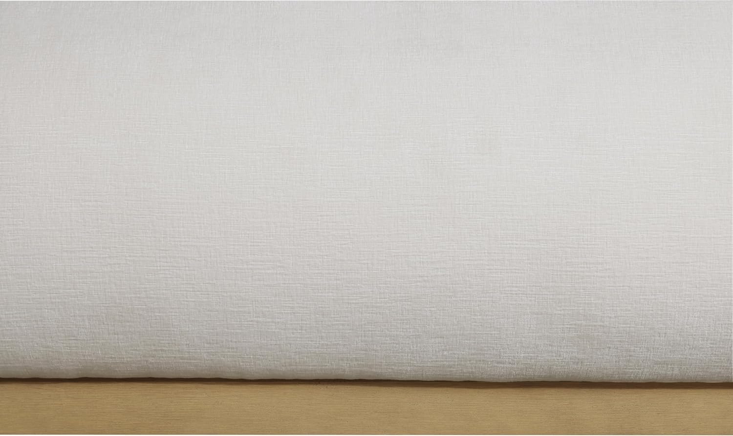 Meridian Furniture B1211Cream-T Vaughn Collection Modern | Contemporary Twin Bed with Soft Cream Chenille Fabric, Natural Finish Solid Wood Base, 52.75' W x 87.75' D x 44.5' H, Cream, Twin