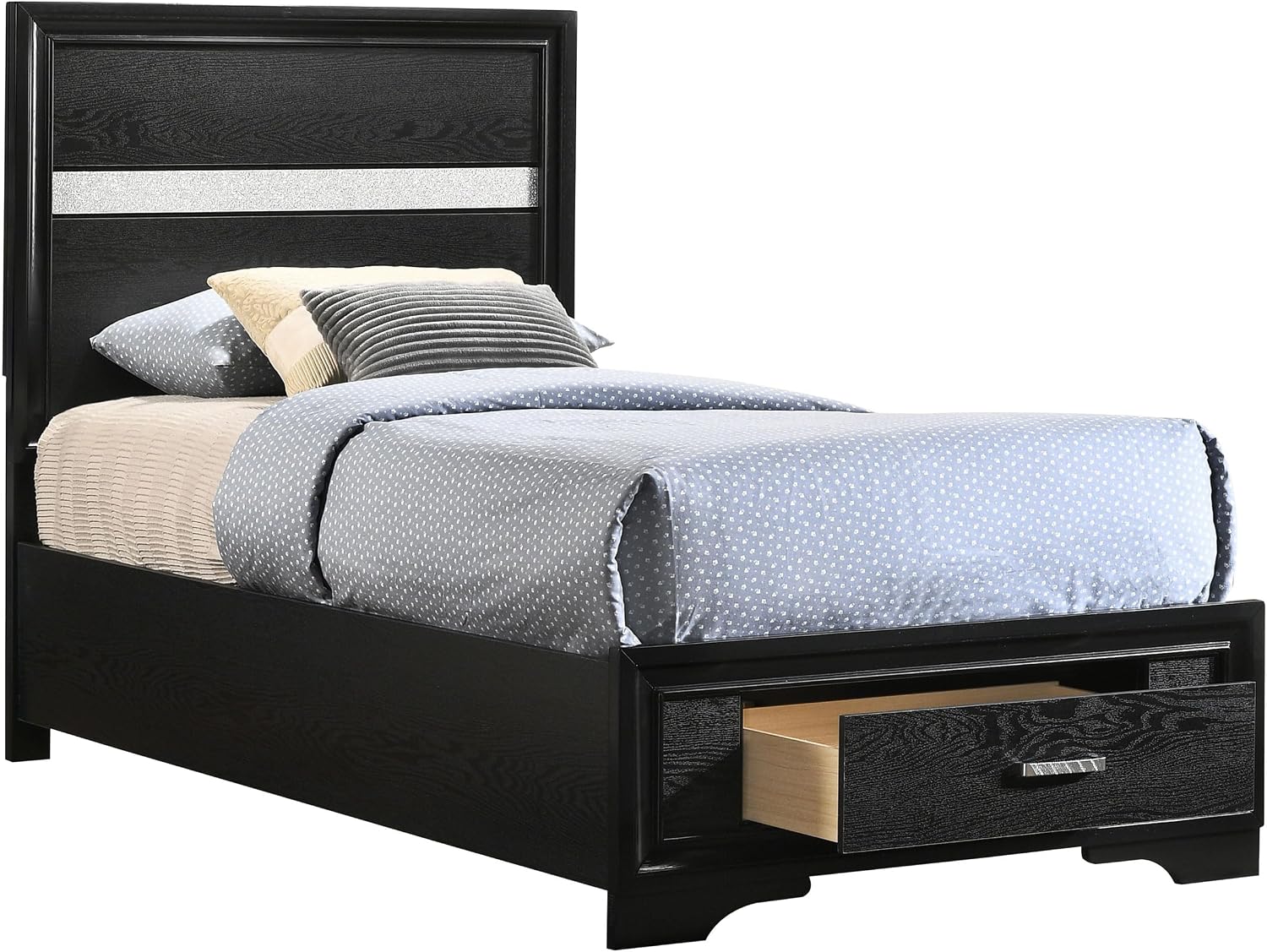 GOWE Urbana Black Twin Storage Panel Bed
