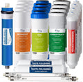 iSpring F21KU75 NSF Certified 2-Year Reverse Osmosis Water Filter Replacement Cartridge Set for 7-Stage 75 GPD RO Water Filtration Systems w/Alkaline Mineral & UV Filters, 21 Piece