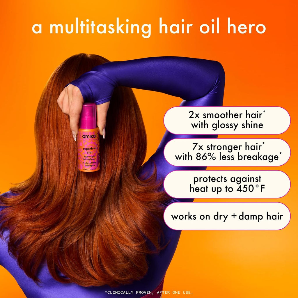 amika supersized superfruit nourish + style set | for fine-to-thick hair types 1-3c seeking softer and more conditioned hair, liter set for soft hair