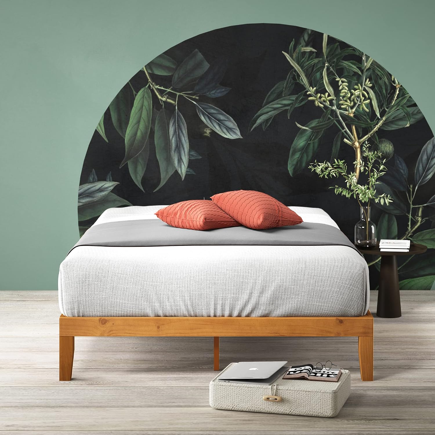 Zinus Alexia Wood Platform Bed Frame, Solid Wood Foundation, No Box Spring Needed, Wood Slat Support, Easy Assembly, Rustic Pine, Full