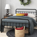 Zinus Florence Metal Platform Bed Frame, Mattress Foundation, No Box Spring Needed, Easy Assembly, Black, Twin
