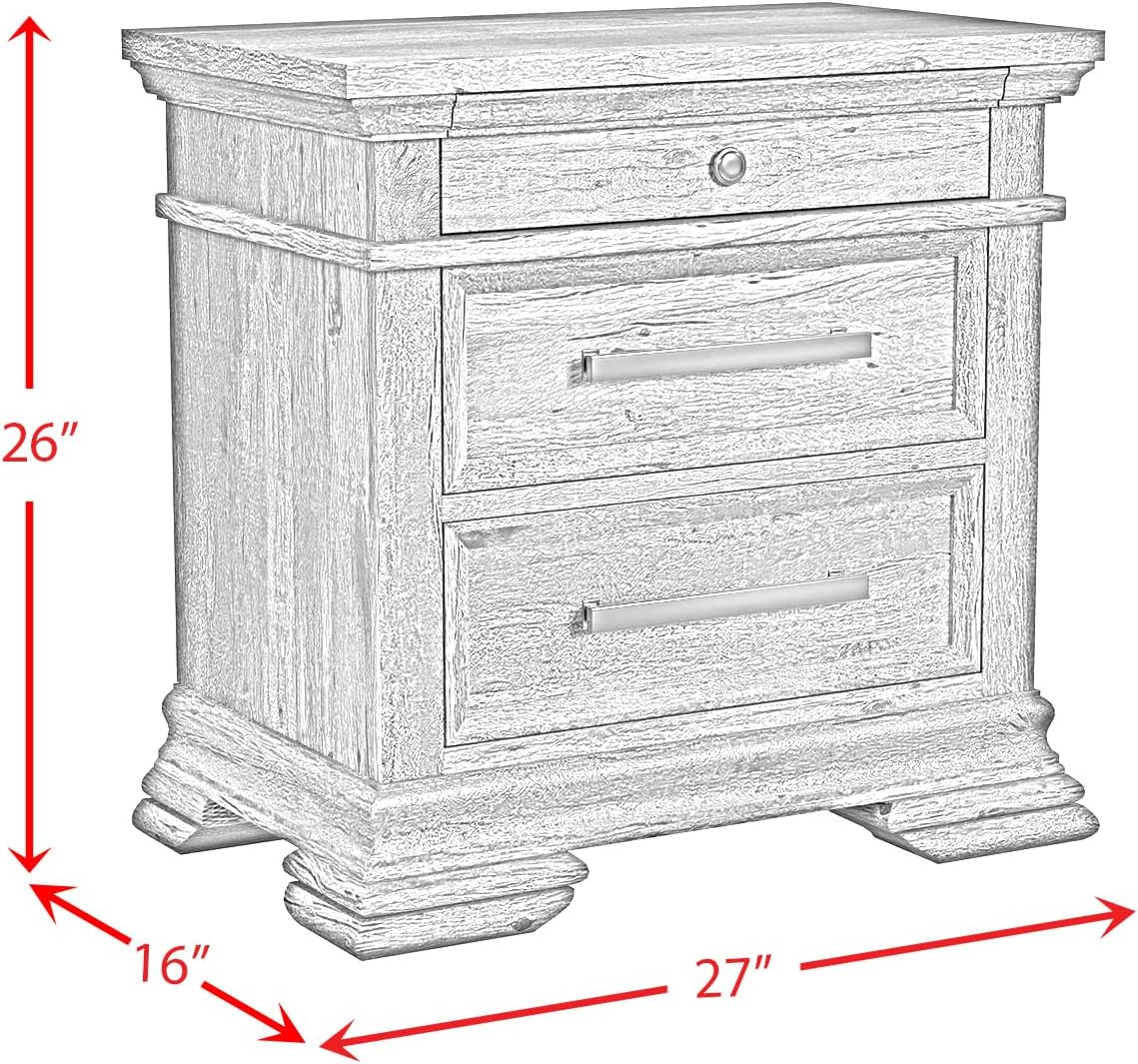 Picket House Hyde Twin Sleigh Storage 3PC Bedroom Set in Charcoal