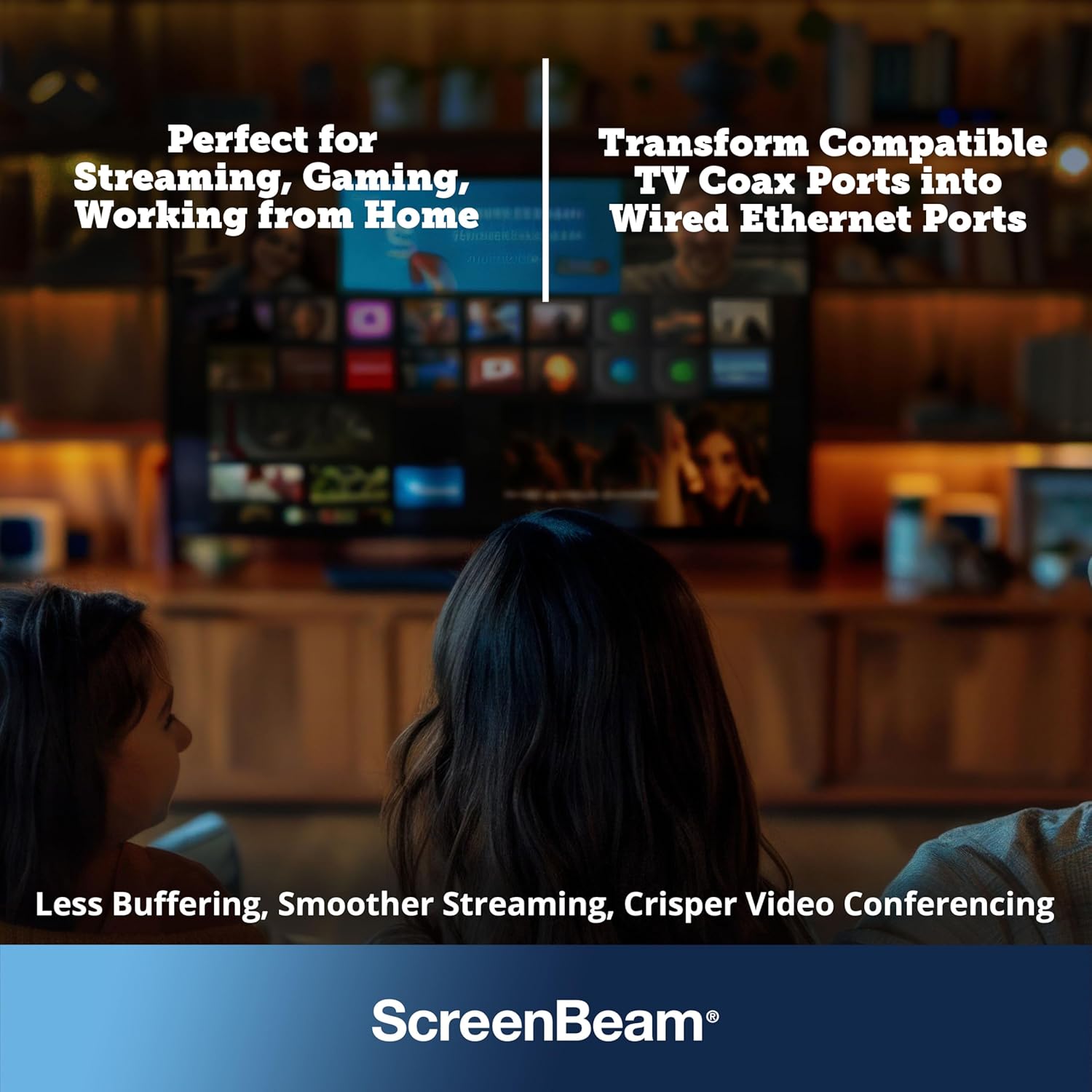 ScreenBeam Bonded MoCA 2.5 Network Adapter for Highest Speed Internet, Ethernet Over Coax - Starter Kit (Model: ECB7250K02)
