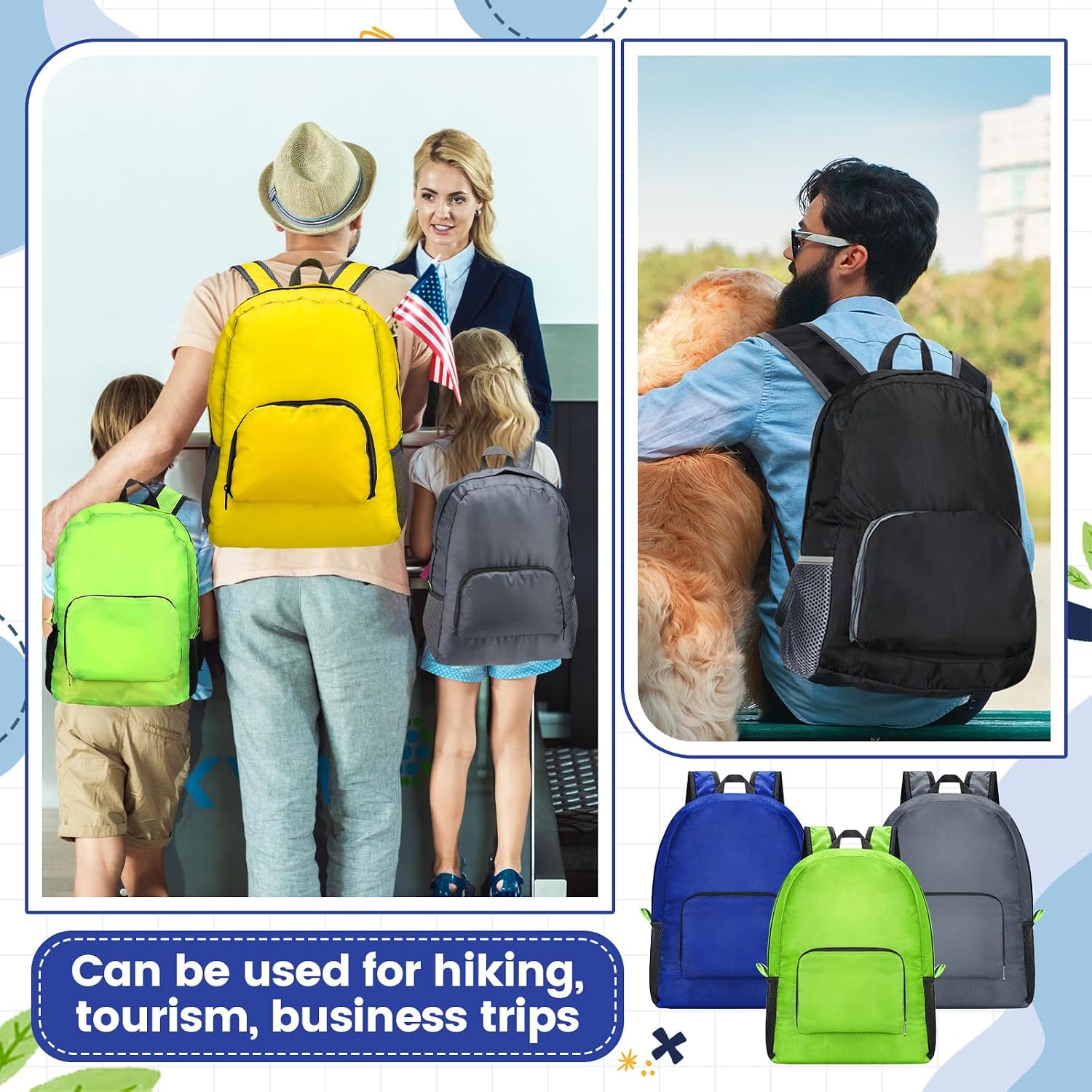 Sherr 64 Pack 17' Classic Backpacks in Bulk Foldable Lightweight Back Packs Basic Classic bags for Travel (Popular Colors)
