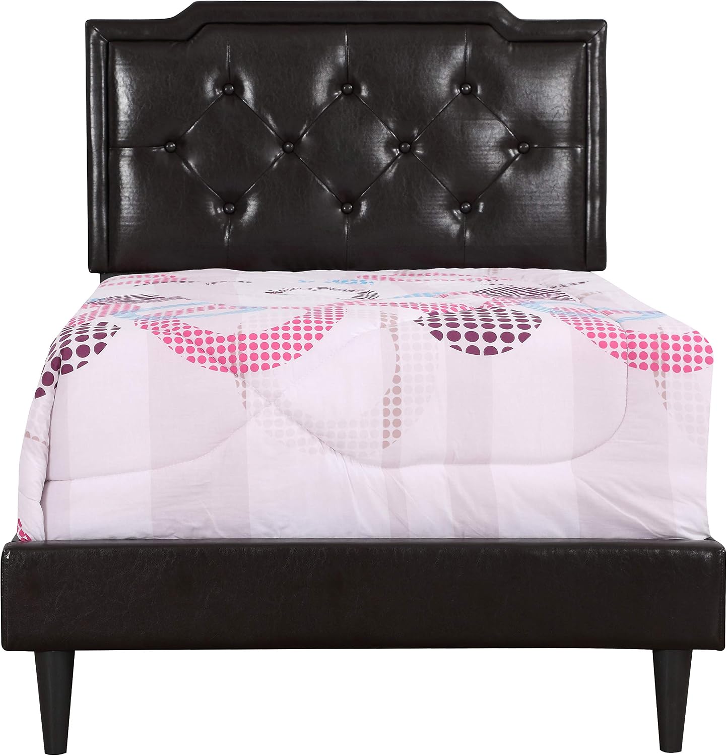 Glory Furniture Deb Upholstered Bed, Twin, Cappuccino
