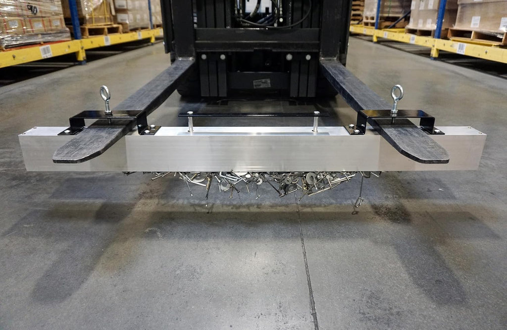 Master Magnetics Magnetic Floor Sweeper - Hang-Type for Forklift, 48' Sweeping Width, Quick Release, MRHS48RXC