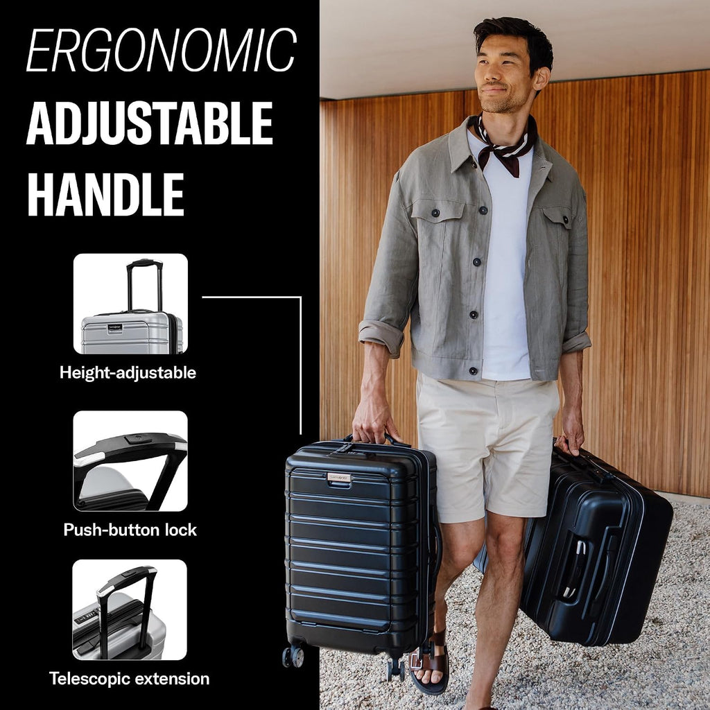 Samsonite Omni 2 Pro Hardside Expandable Luggage with Spinner Wheels, Pro Carry-on, MIDNIGHT BLACK