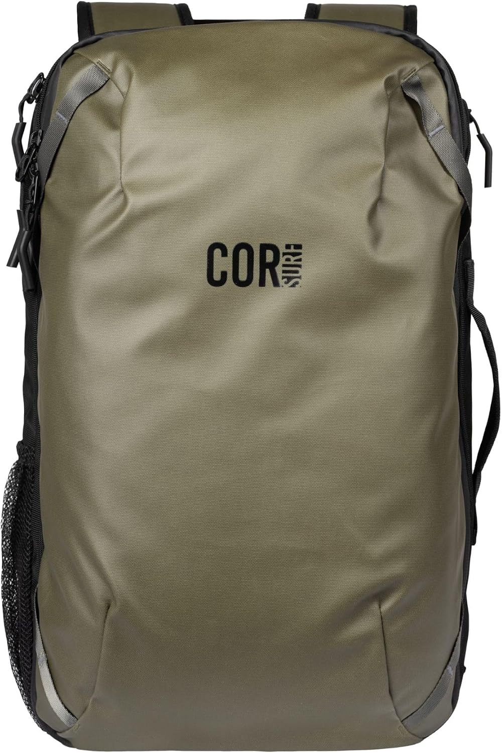 COR Surf Carry On Travel Backpack | NOW with Premium YKK Zippers | Flight Approved Carry On Laptop Backpack with Secret Passport Pockets | The Island Hopper (28L, Army Green)