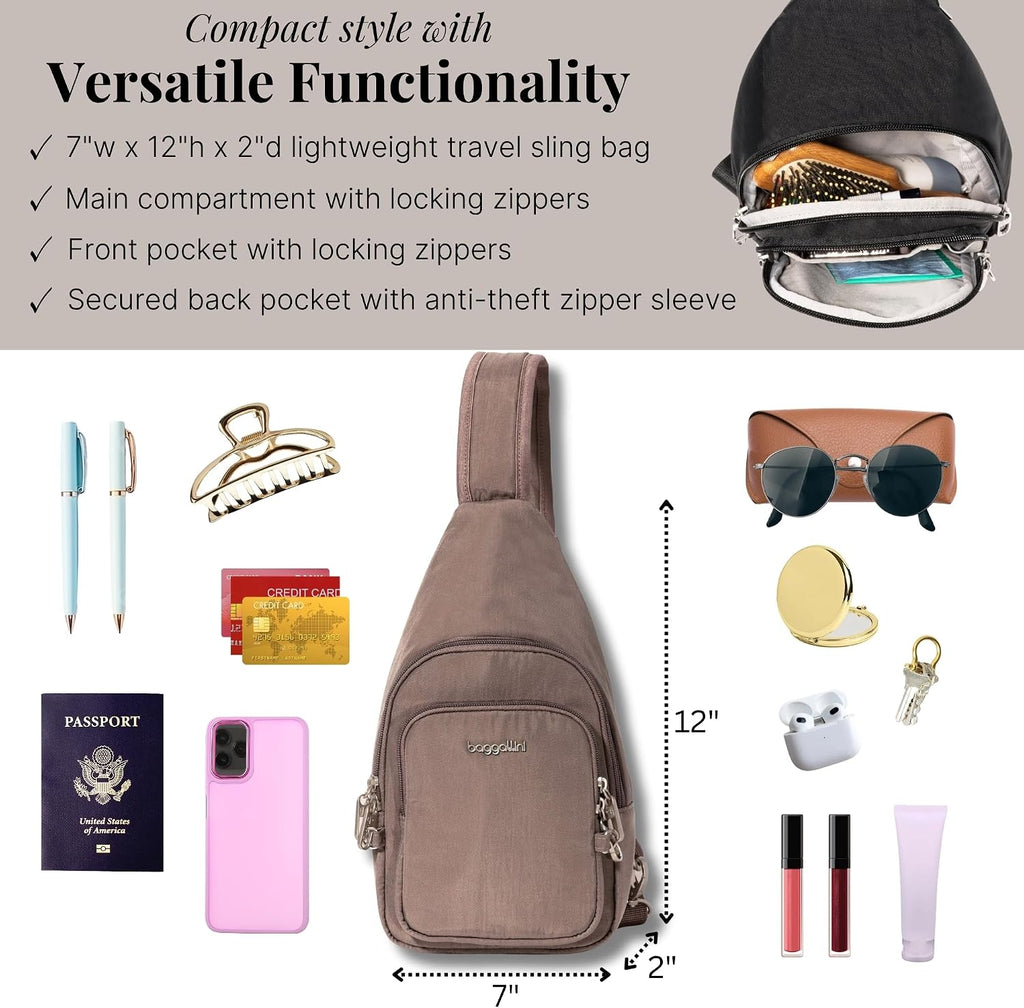 Baggallini Securtex Anti-Theft Daytripper Sling