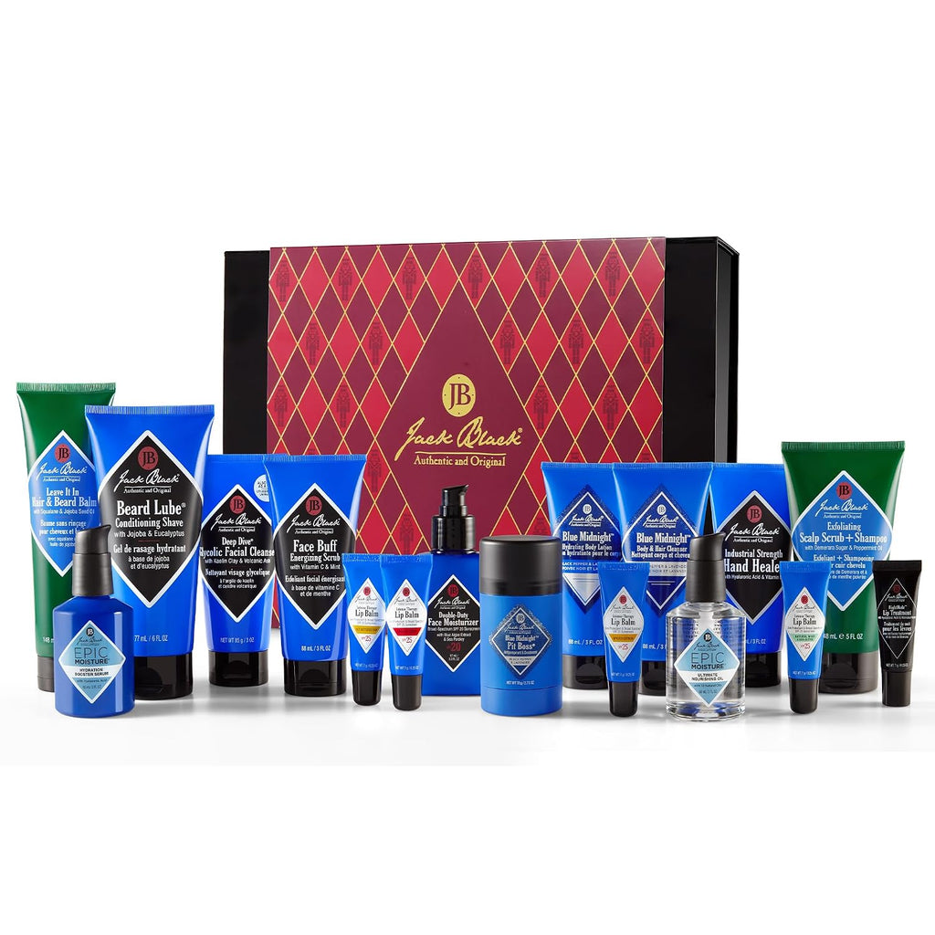 Jack Black Body Collection Set for Men - Mens Body Wash, Pit Boss Men's Deodorant, Body Lotion, Grooming Kit